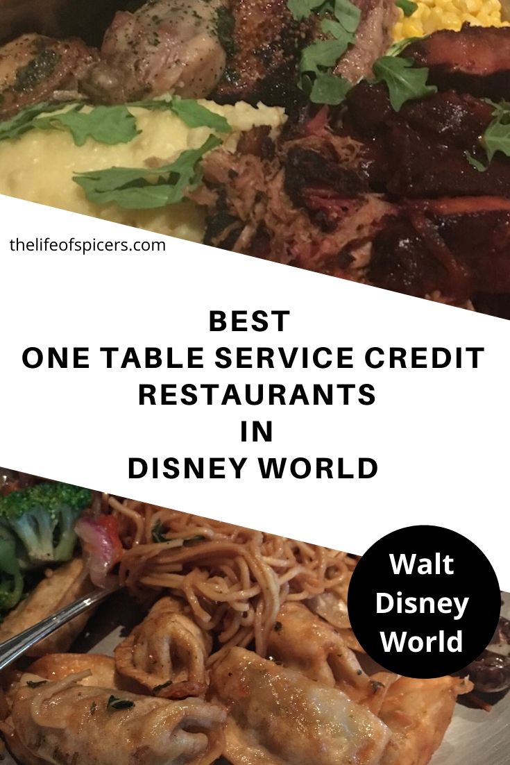 One Table Service Credit Restaurants