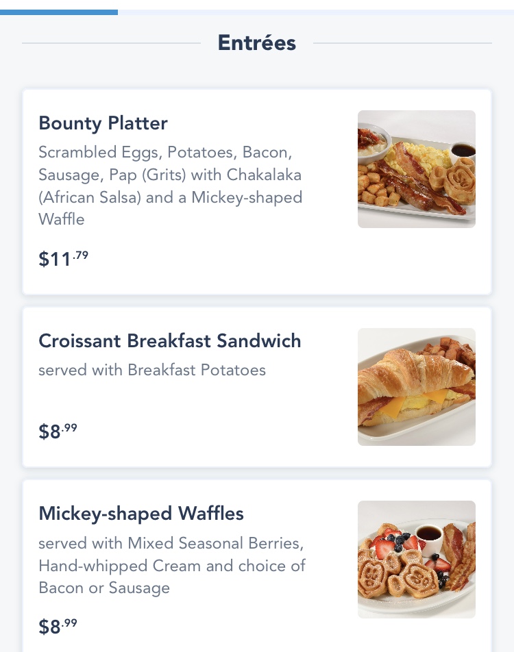 mobile ordering at Disney World