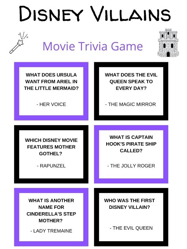 Disney Villains trivia questions and answers