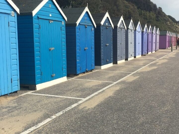 Beach huts on Bournemouth promenade