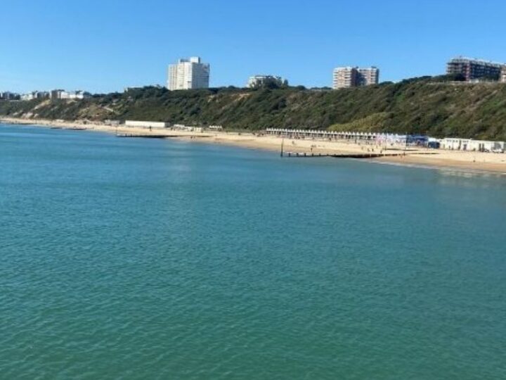 view across bournemouth beach