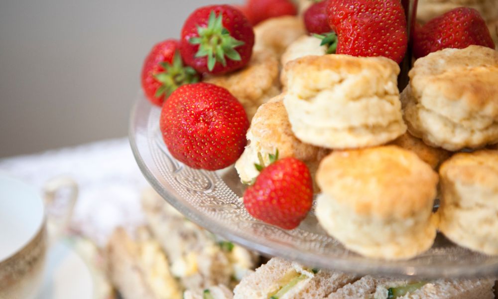 scones and strawberries