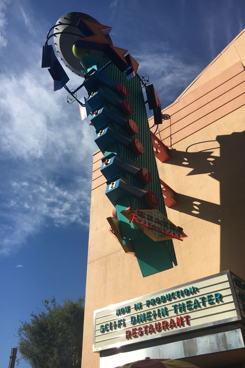 sci-fi diner sign at Disney's Hollywood Studios